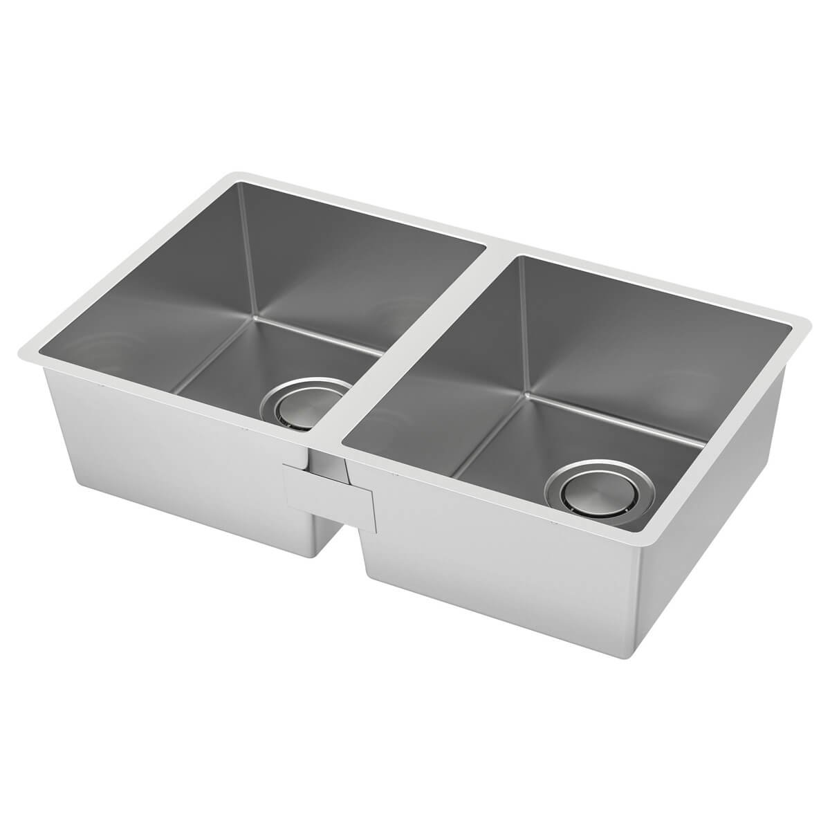 Double bowl top mount sink